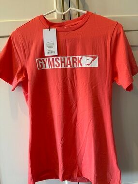 Gymshark Coral-Red Logo Short Sleeve Tee